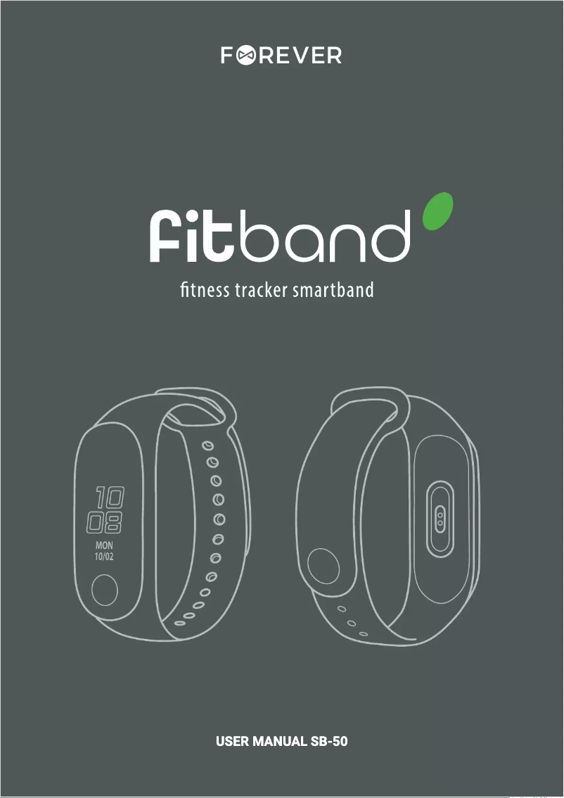 Page 1 de la notice Manuel utilisateur Forever Fitband SB-50