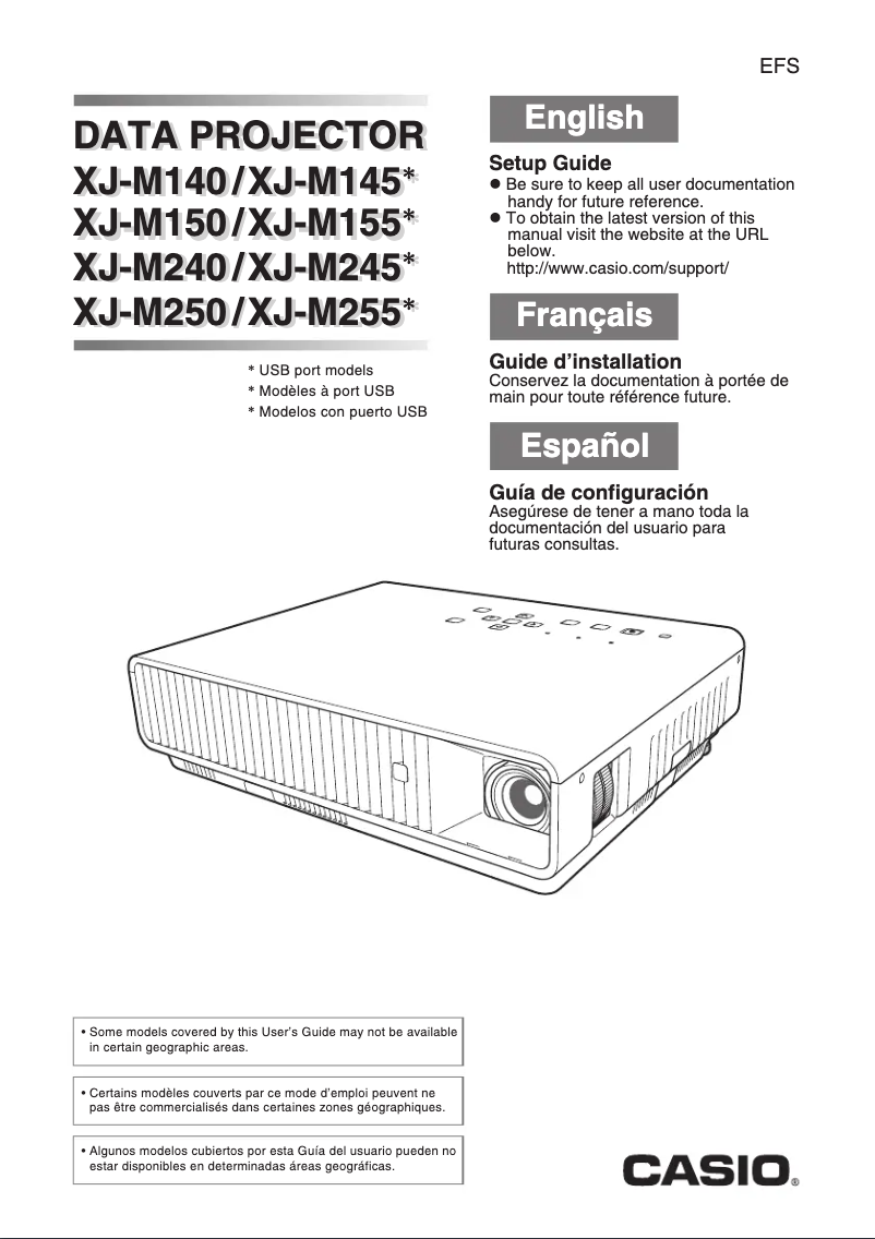 Imagen de la primera página del manual del dispositivo XJ-M245