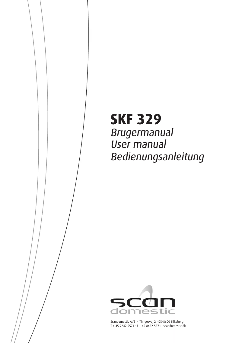 Page 1 of the manual User Manual Scandomestic SKF 329