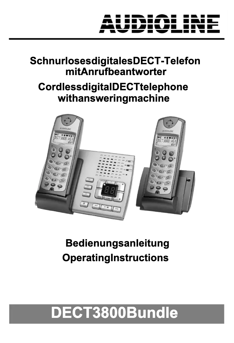 Imagen de la primera página del manual del dispositivo DECT 3800 Bundle