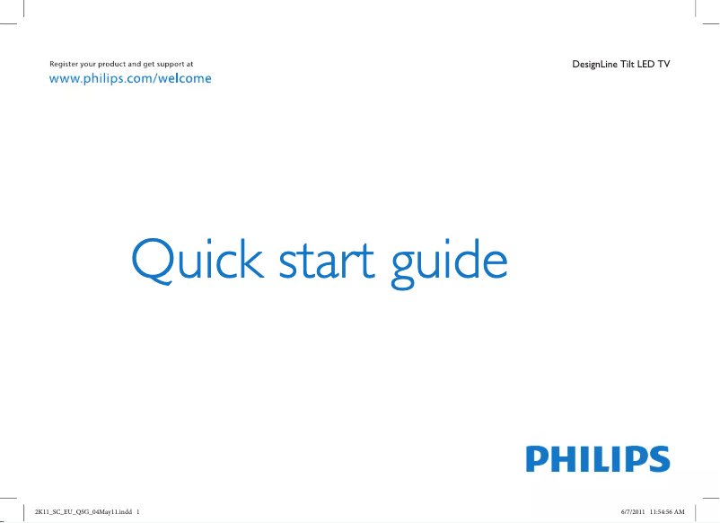 First page image of the manual for DesignLine 26PDL4916H