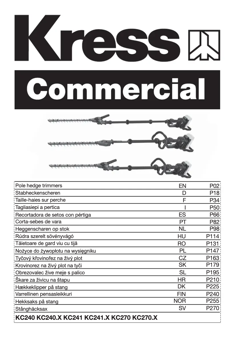 Page 1 de la notice Manuel utilisateur Kress KC240.9