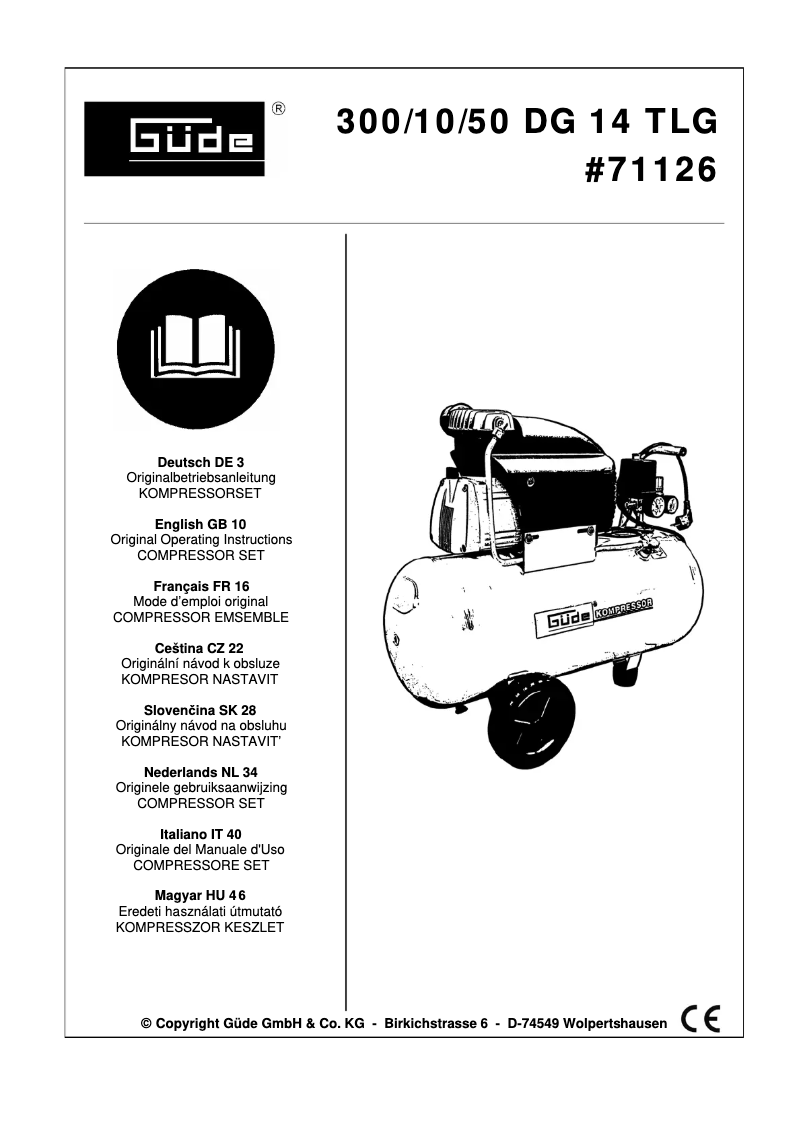 Image de la première page du manuel de l'appareil 300/10/50 DG 14 TLG