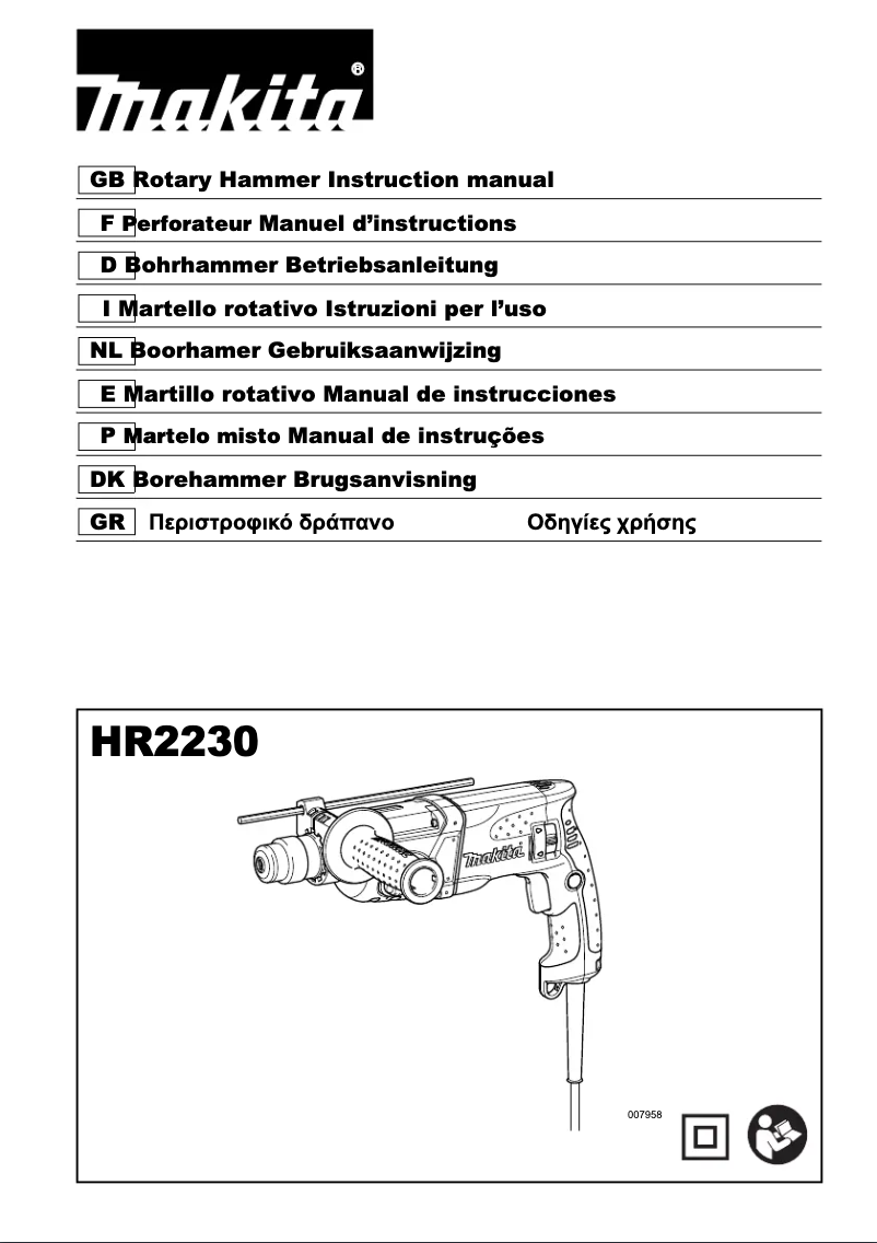 Page n°1 - Manuel utilisateur Makita HR2230X4