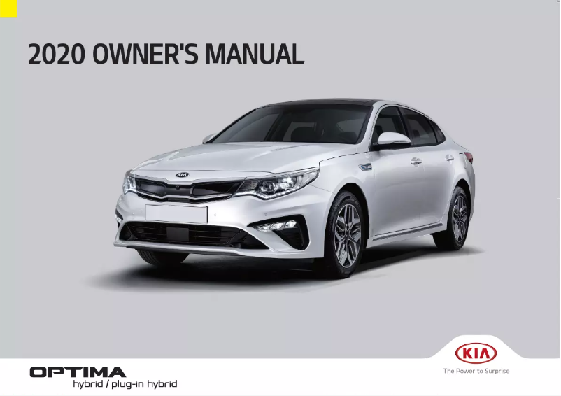 Page n°1 - Manuel utilisateur Kia Optima Hybrid (2020)