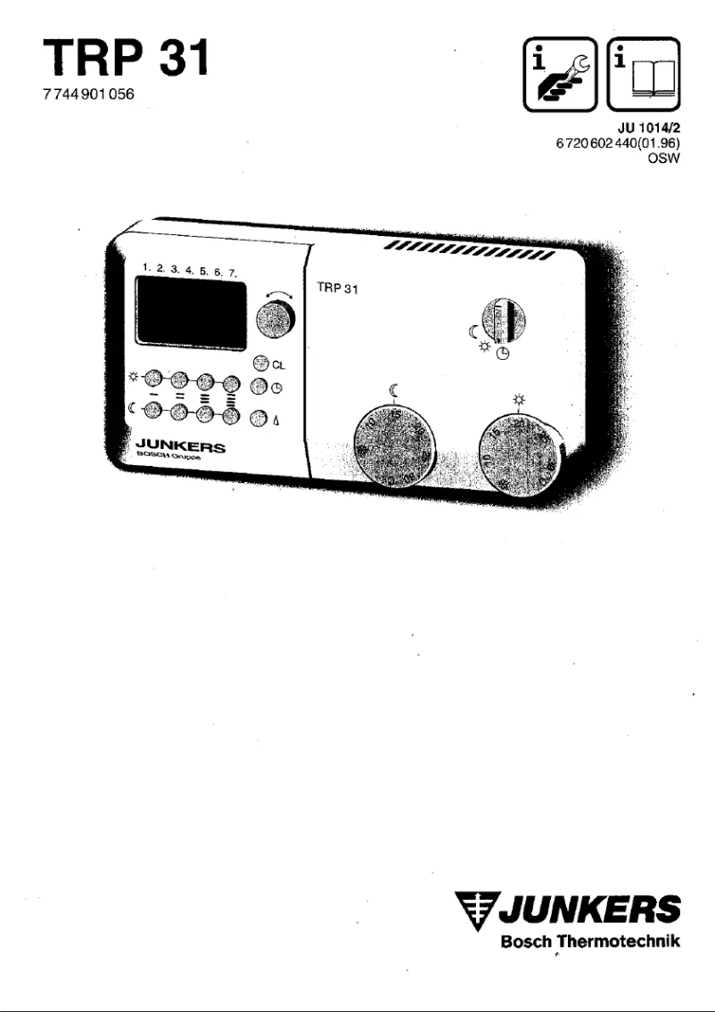 Page n°1 - Manuel utilisateur Junkers TRP 31
