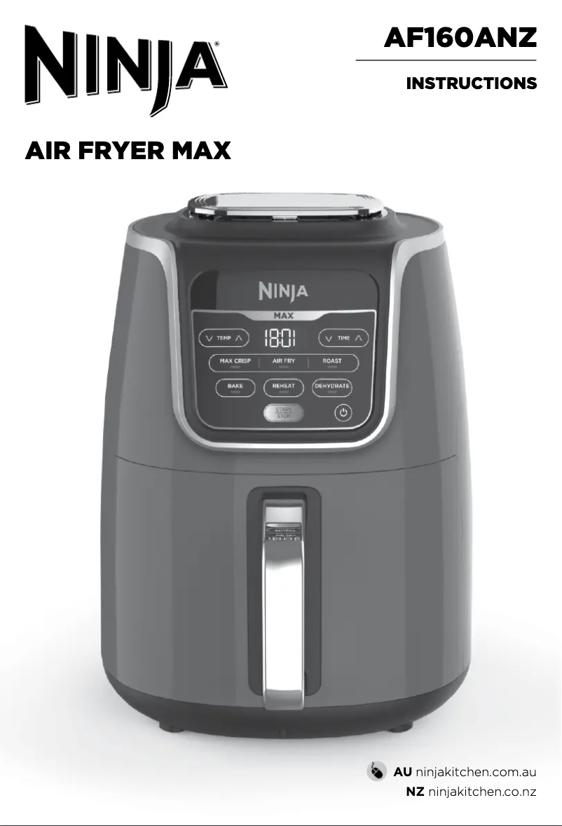 Page 1 de la notice Manuel utilisateur Ninja Air Fryer Max AF160ANZ