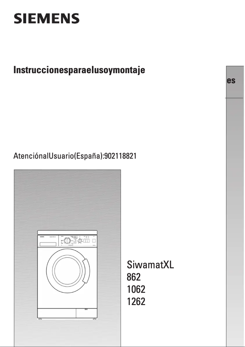 Page 1 de la notice Manuel utilisateur Siemens WXL1262