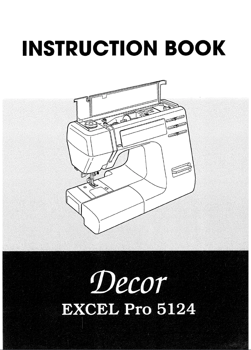 Page 1 de la notice Manuel utilisateur Janome Decor Excel Pro 5124