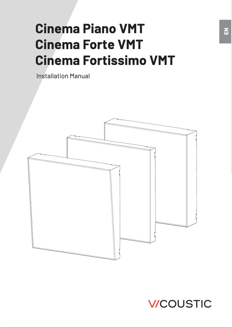 Page 1 de la notice Manuel utilisateur Vicoustic Cinema Fortissimo VMT