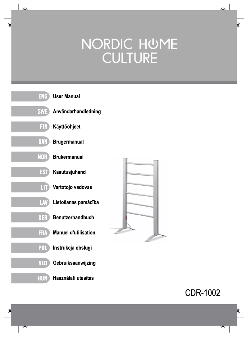 Page 1 de la notice Manuel utilisateur Nordic Home Culture CDR-1002