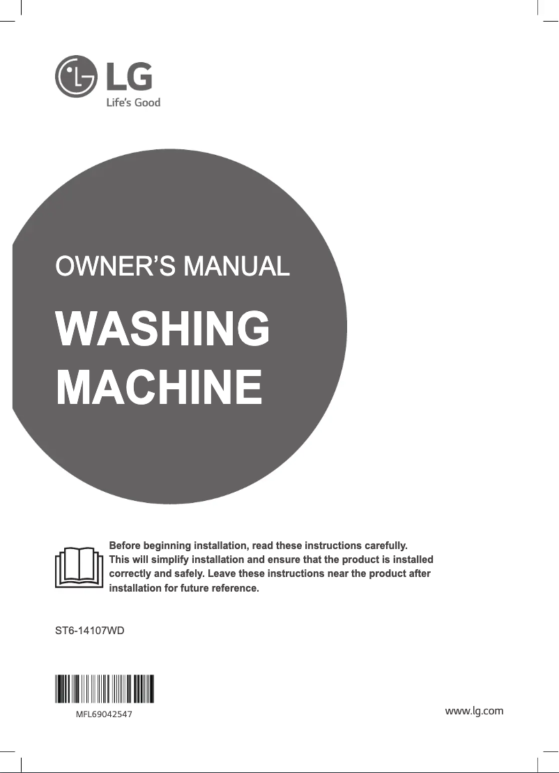 Image de la première page du manuel de l'appareil ST6-14107WD