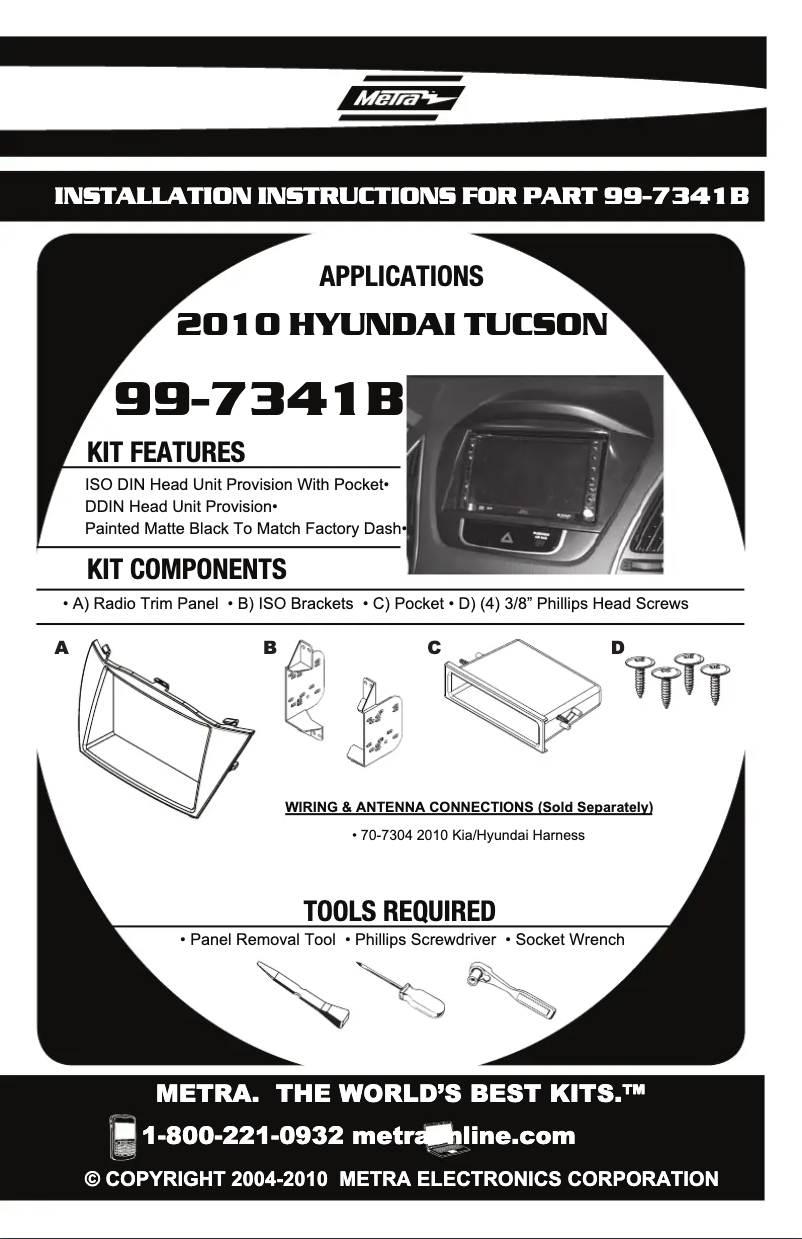 Page n°1 - Guide d'installation Metra 99-7341B