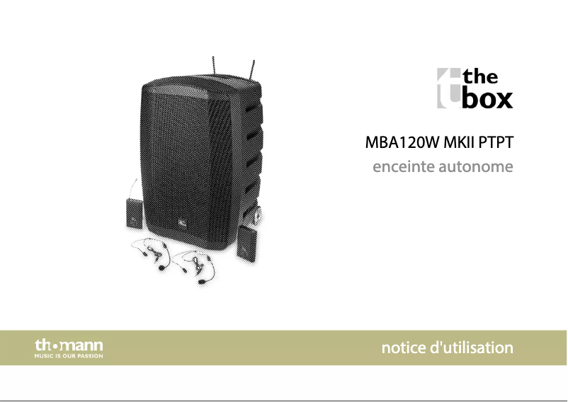 Image de la première page du manuel de l'appareil MBA120W MKII PTPT
