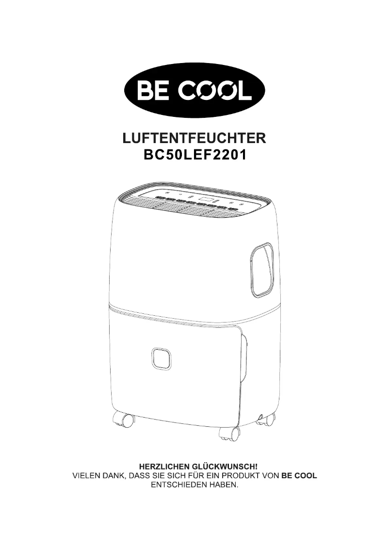 Page 1 de la notice Manuel utilisateur Be Cool BC50LEF2201
