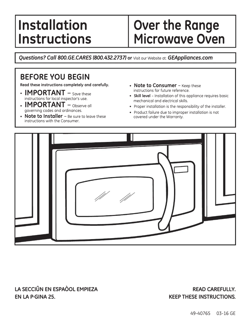 Page n°1 - Guide d'installation Adora DVM7195SKSS