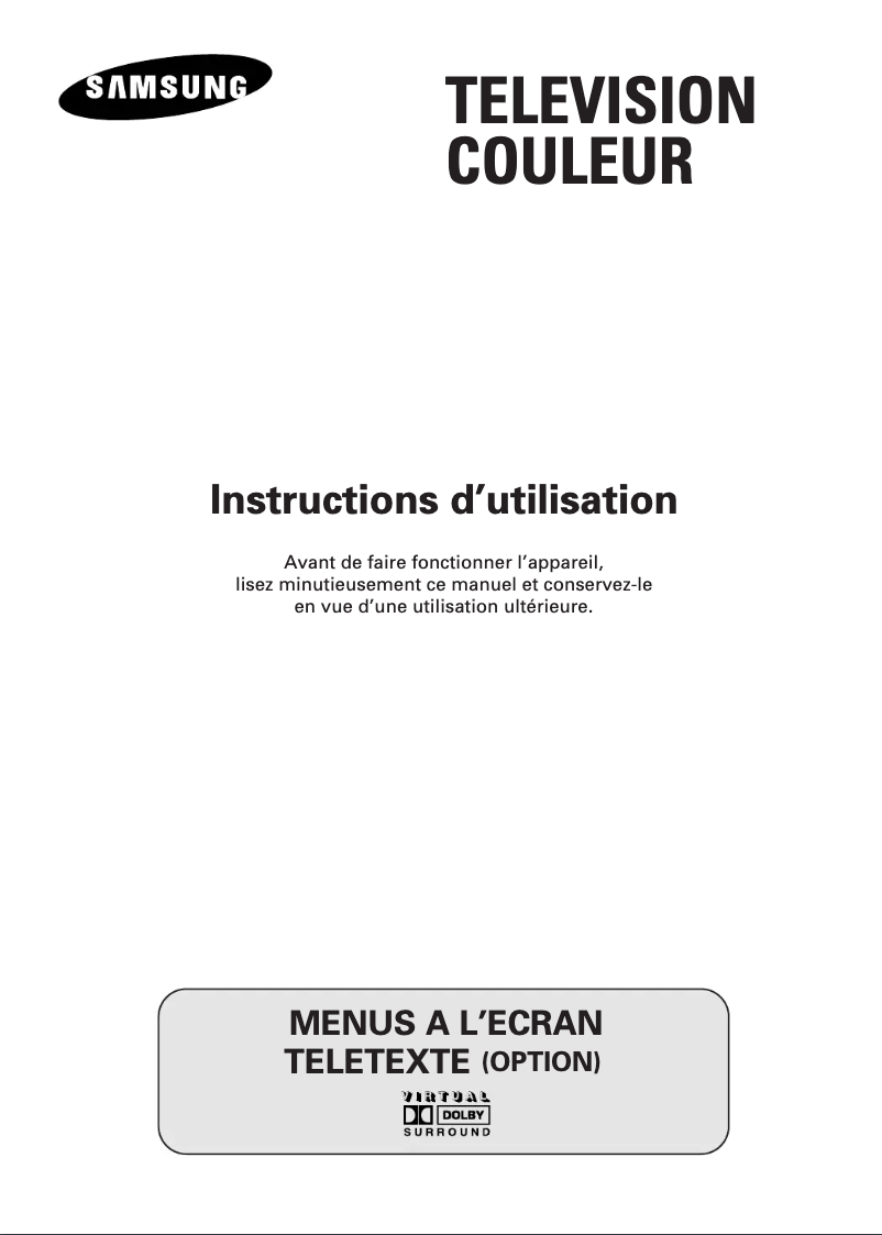 Page 1 de la notice Manuel utilisateur Samsung WS28M164VW