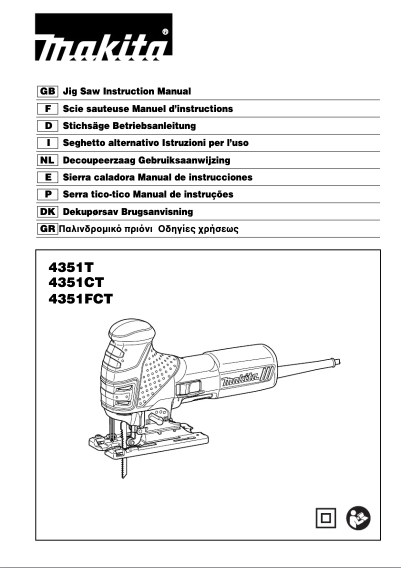 Page n°1 - Manuel utilisateur Makita 4351CT