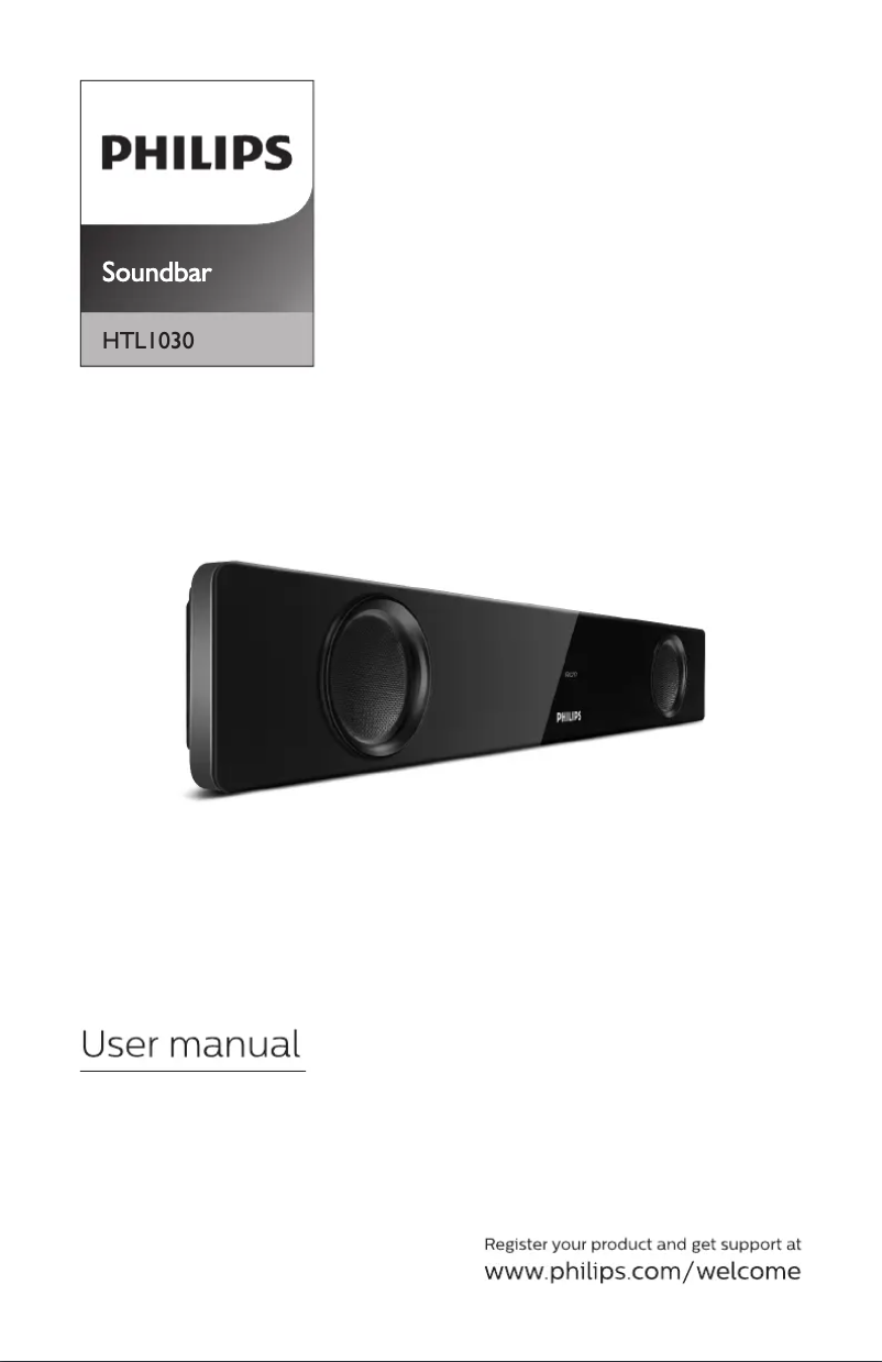 Page 1 de la notice Manuel utilisateur Philips HTL1030