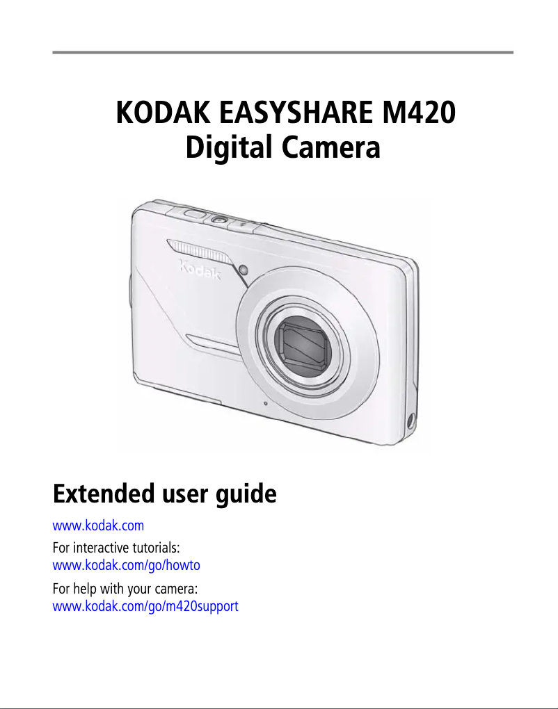 Page 1 de la notice Manuel utilisateur Kodak EasyShare M420