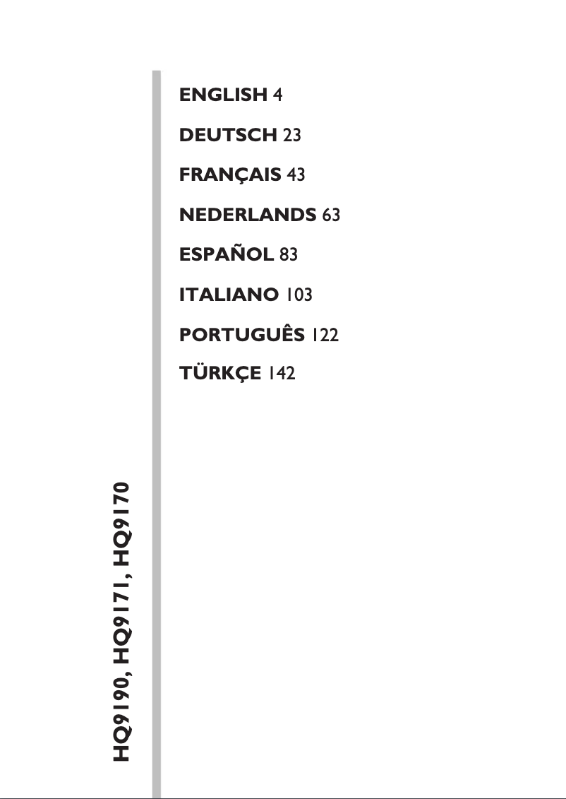 Image de la première page du manuel de l'appareil SensoTouch 3D HQ9170