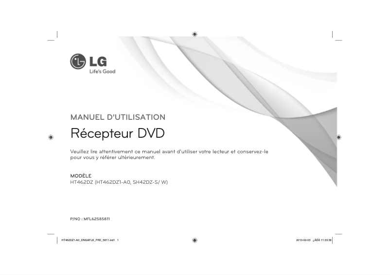 Image de la première page du manuel de l'appareil HT-462DZ