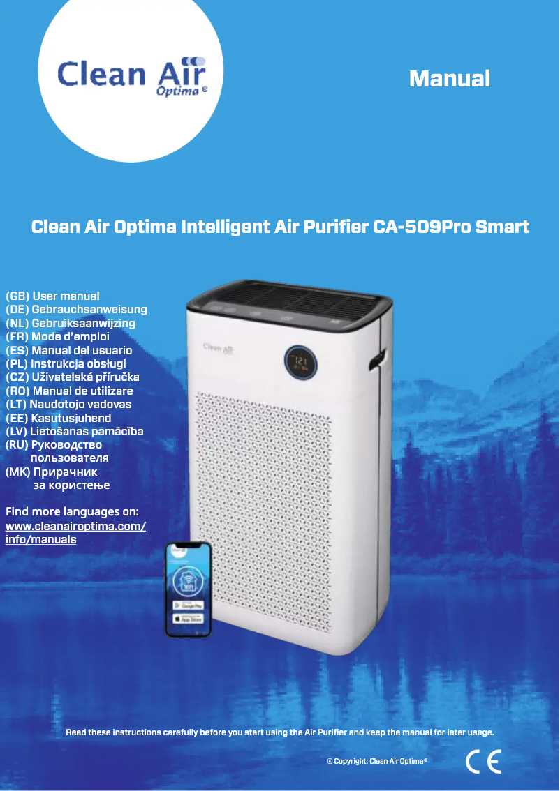 Page n°1 - Manuel utilisateur Clean Air Optima CA-509Pro Smart