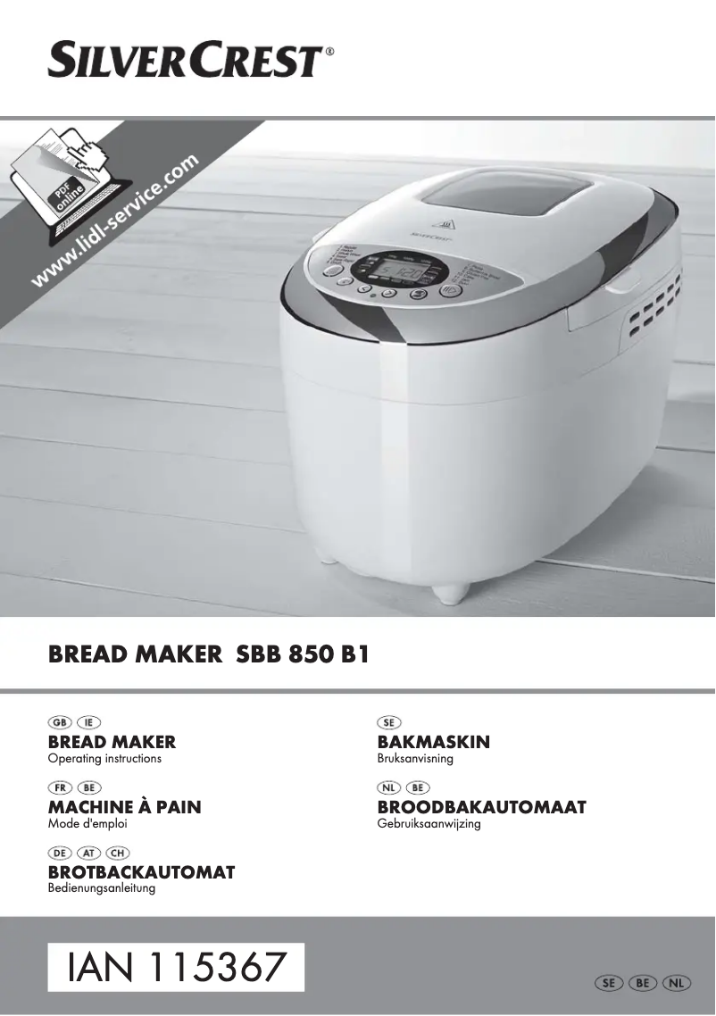 Página 1 del manual Manual de usuario SilverCrest SBB 850 B1