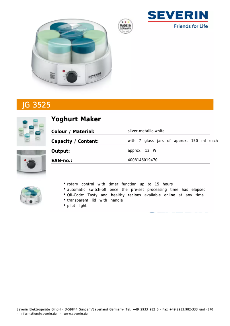 Image de la première page du manuel de l'appareil JG 3525