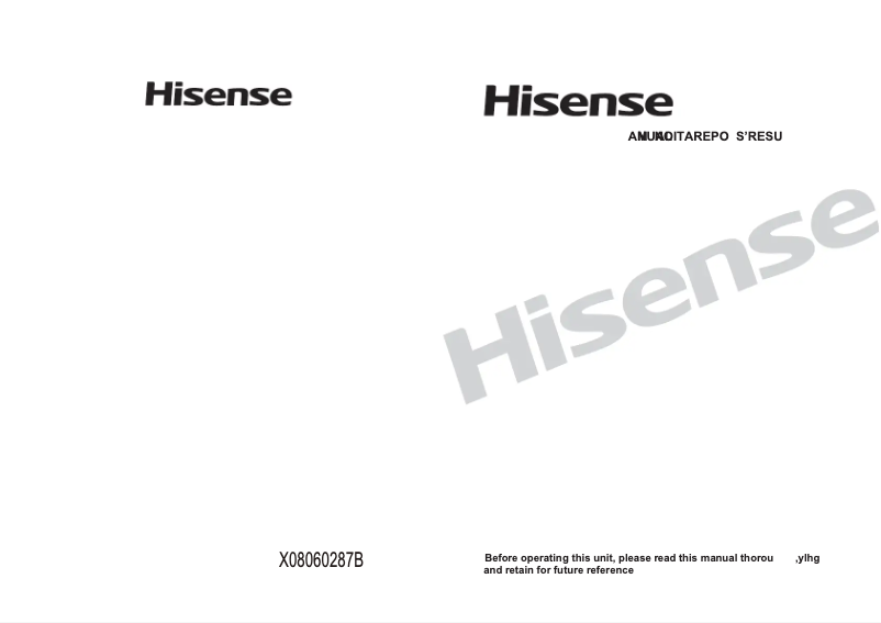 Image de la première page du manuel de l'appareil WFHV9014