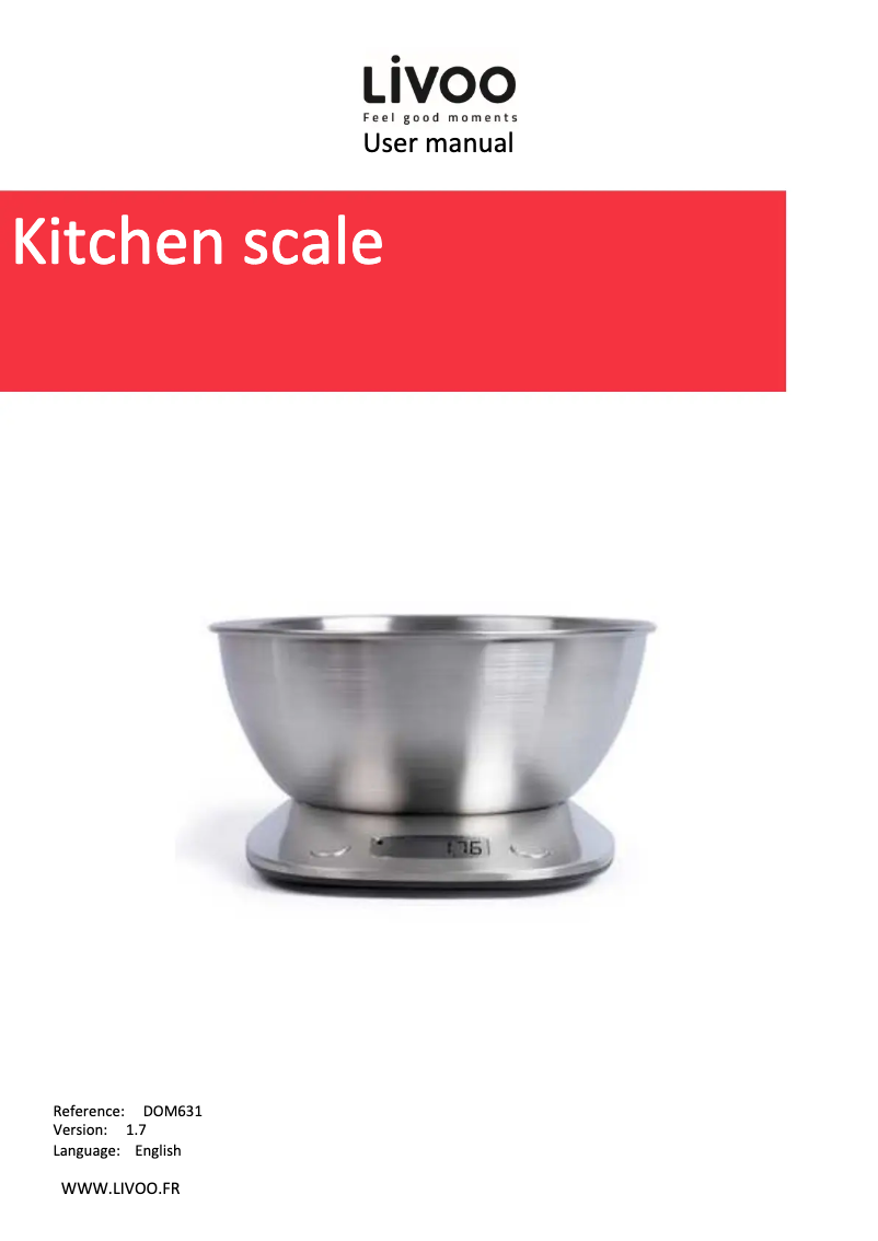 Page n°1 - Manuel utilisateur Livoo DOM431