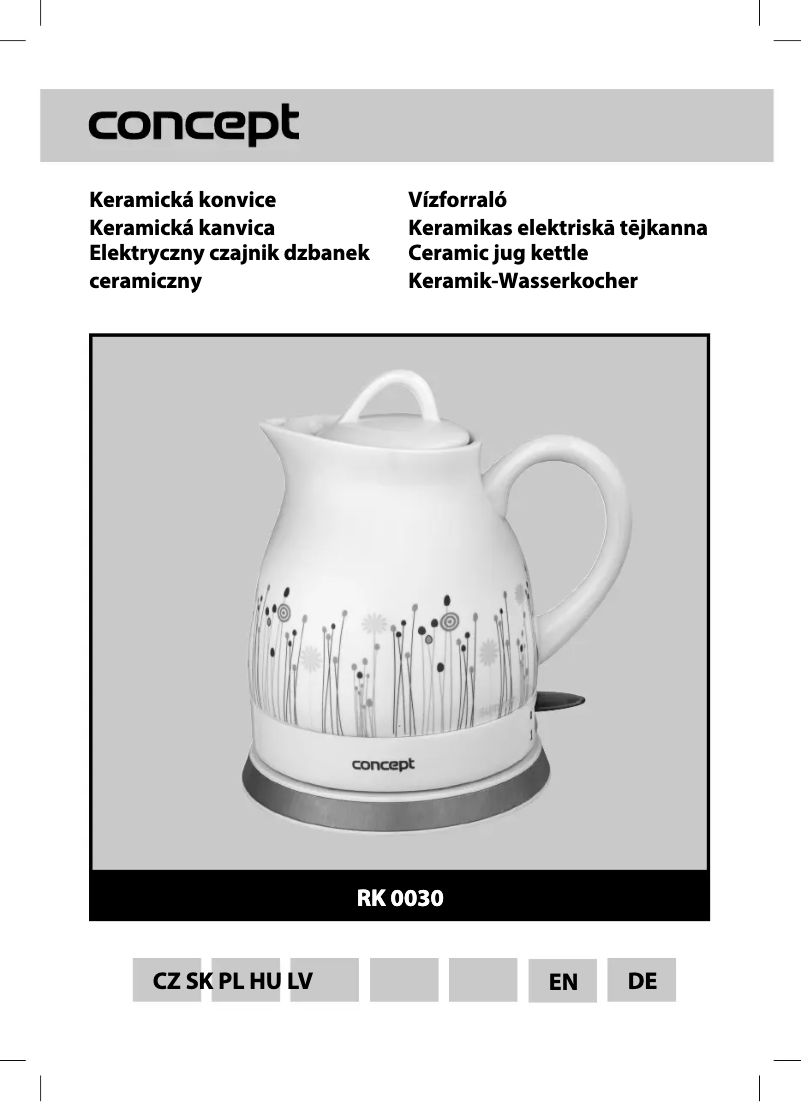 Page n°1 - Manuel utilisateur Concept RK-0030