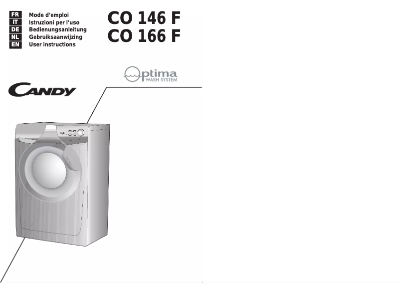 Page 1 de la notice Manuel utilisateur Candy CO 146F-14S
