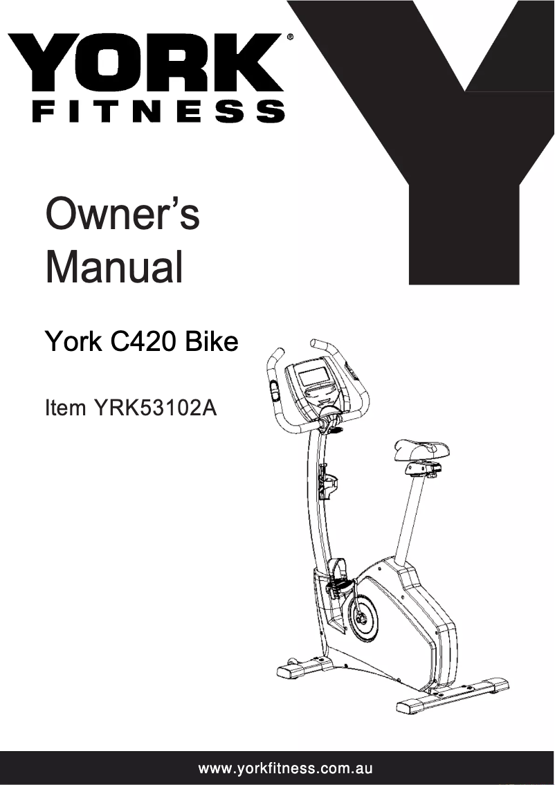 Page n°1 - Manuel utilisateur York Fitness C420
