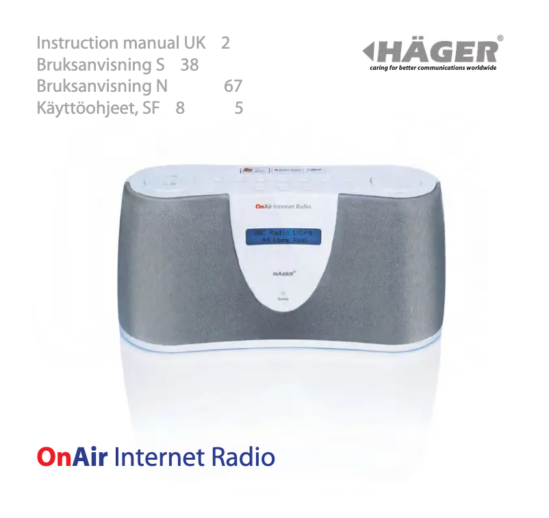 Page 1 de la notice Manuel utilisateur Hager OnAir