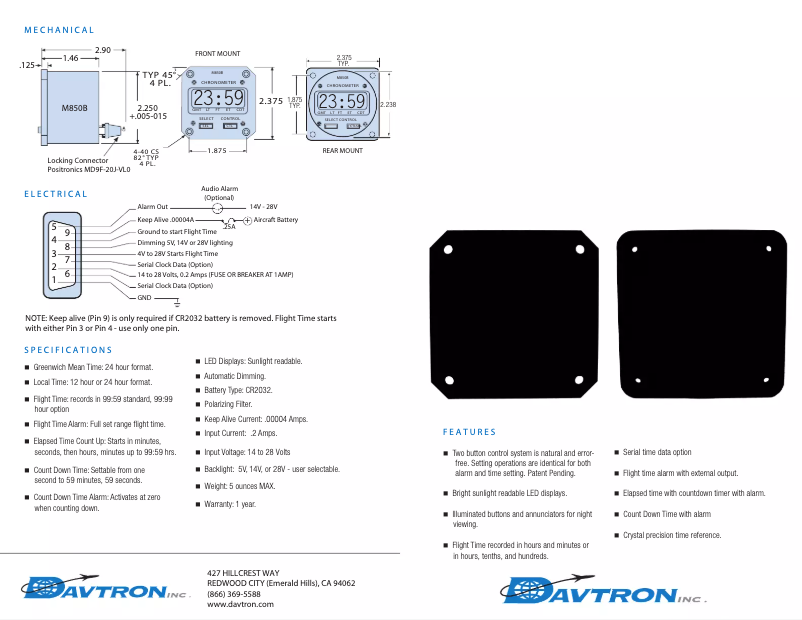 Página 1 del manual Manual de usuario Davtron M850B