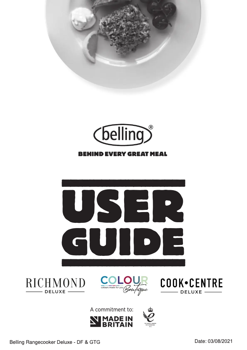 Page 1 de la notice Manuel utilisateur Belling BCC900GTGSS