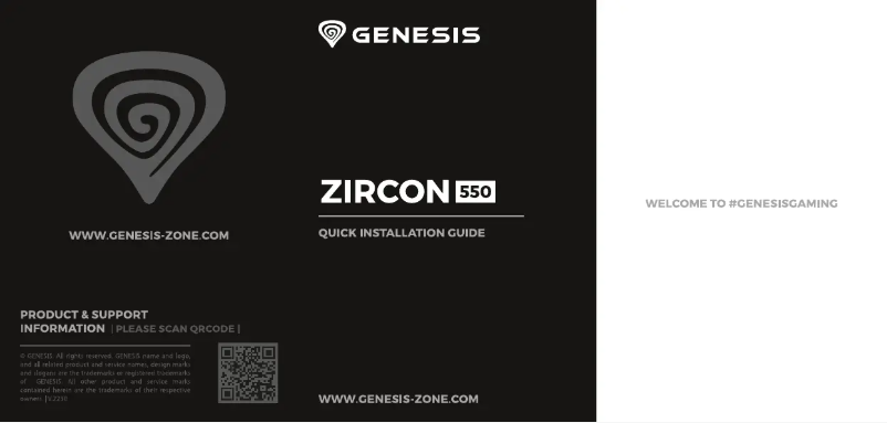 Página 1 del manual Manual de usuario Genesis Zircon 550