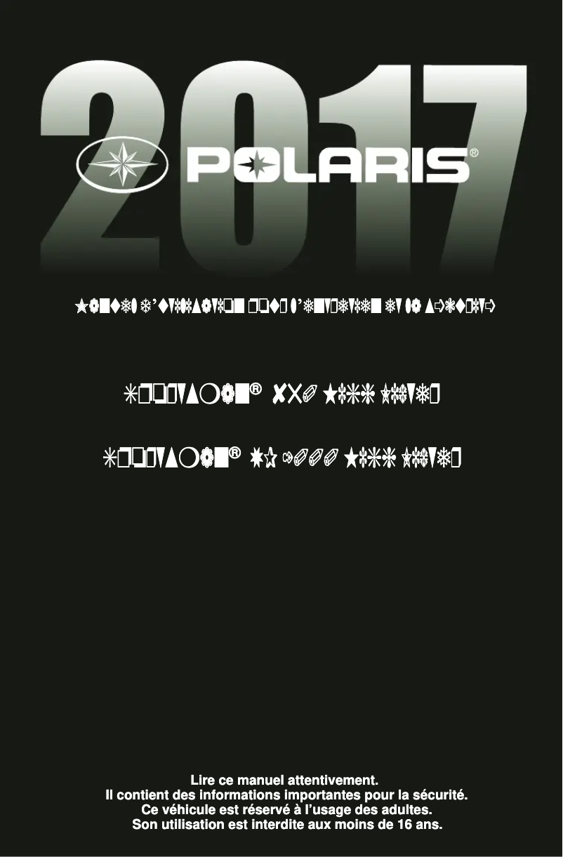 Página 1 del manual Manual de usuario Polaris Sportsman XP 1000 High Lifter (2017)