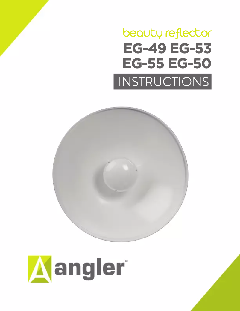 Page n°1 - Manuel utilisateur Angler Beauty Reflector EG-49