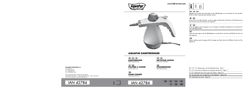 Page 1 de la notice Manuel utilisateur AquaPur IAN 42784
