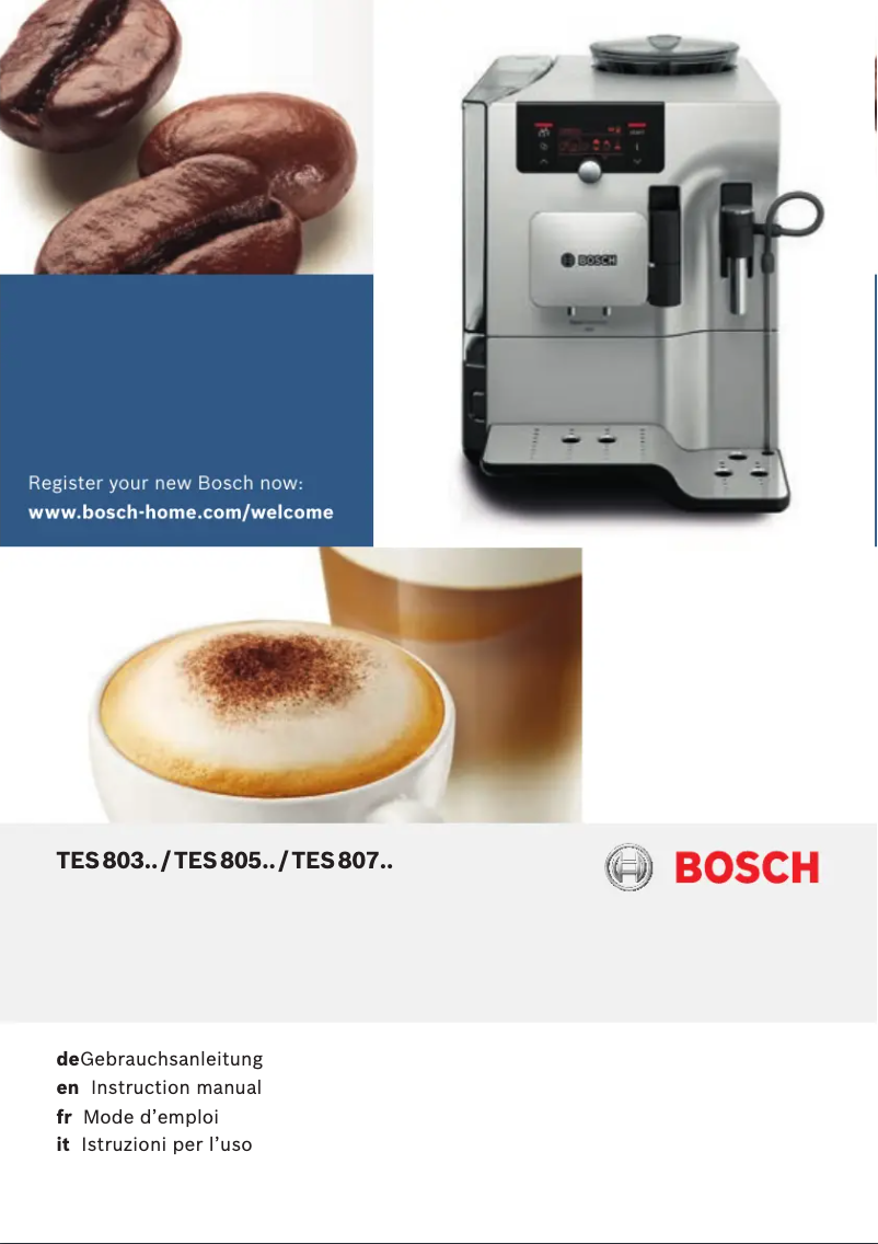 Page n°1 - Manuel utilisateur Bosch VeroSelection 300 TES803M9DE