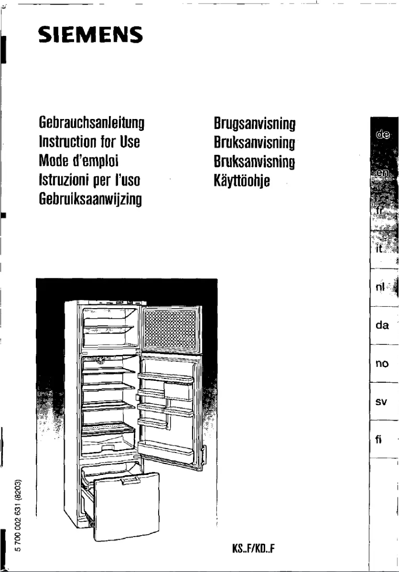 Page 1 de la notice Manuel utilisateur Siemens KD32F490
