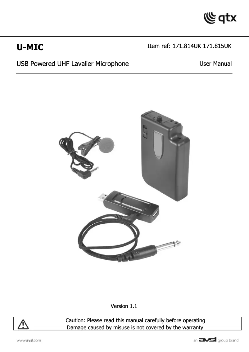 Image de la première page du manuel de l'appareil U-MIC-864.8-L