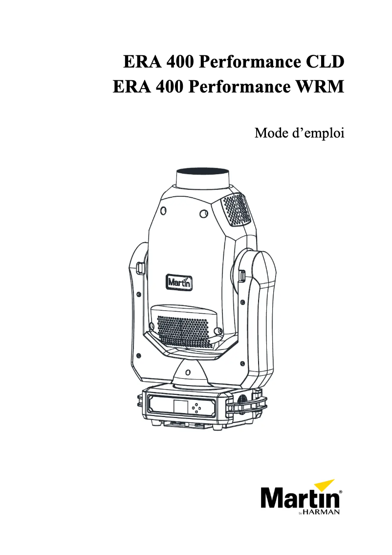 Page n°1 - Manuel utilisateur Martin ERA 400 Performance CLD