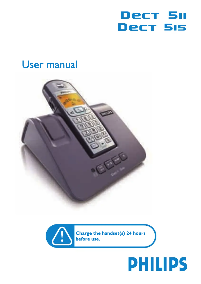 Page n°1 - Manuel utilisateur Philips DECT5153S