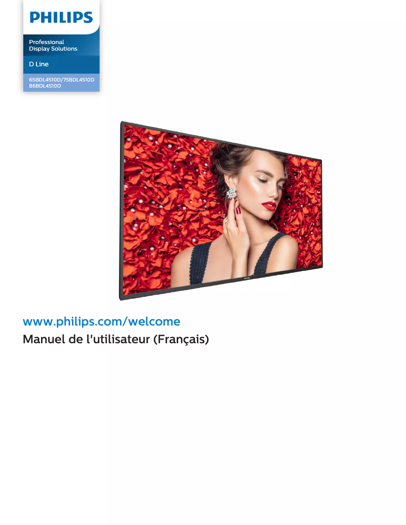 Page 1 de la notice Manuel utilisateur Philips 65BDL4510D
