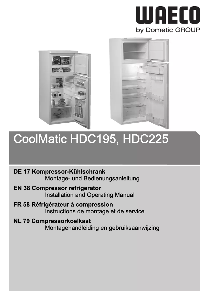 Image de la première page du manuel de l'appareil CoolMatic HDC 225