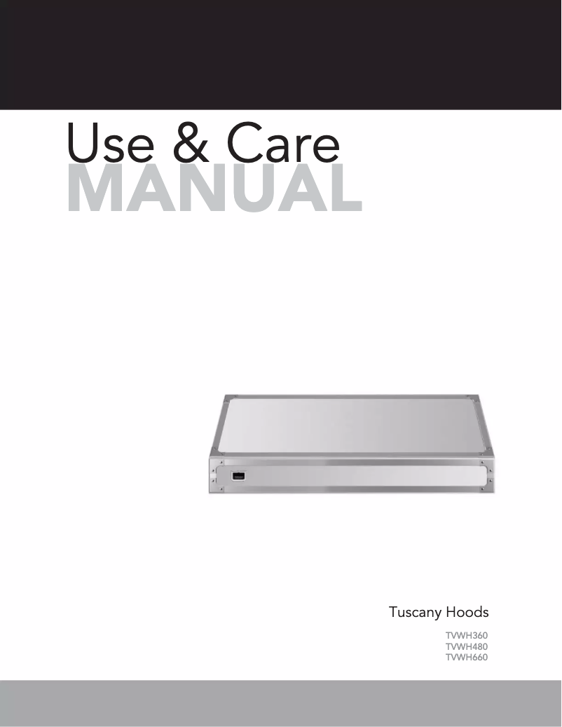 Page 1 de la notice Manuel d'utilisation et d'entretien Viking TVWH660CS