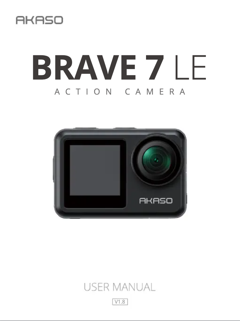 Page 1 de la notice Manuel utilisateur Akaso Brave 7 LE